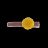 Alligator Hair Clip in Dusty Pink with Yellow Pom Pom by Bon Dep