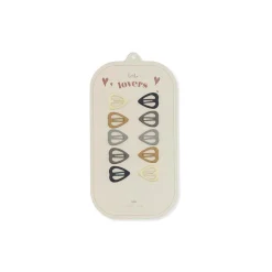 Baby Hair Clips Heart Pack of 10