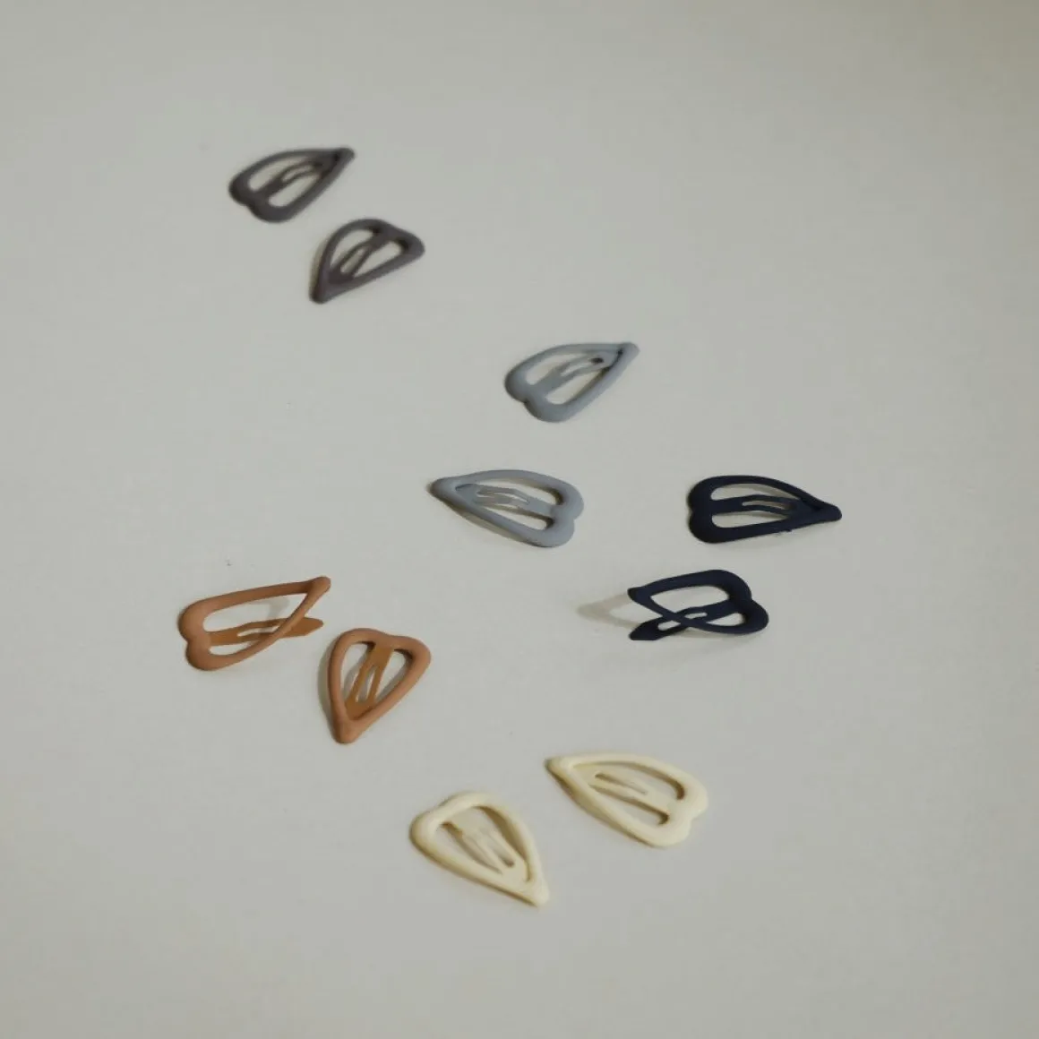 Baby Hair Clips Heart Pack of 10