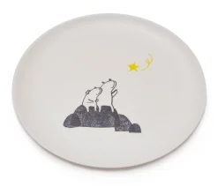 Bamboo Plate | Bears Wishing on a Star