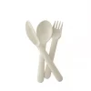 Bamboo Trio Cutlery Set (fork, spoon, knife) | White