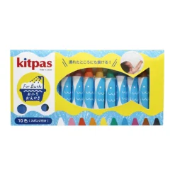 Bath Crayons Set 10 Colours with Sponge