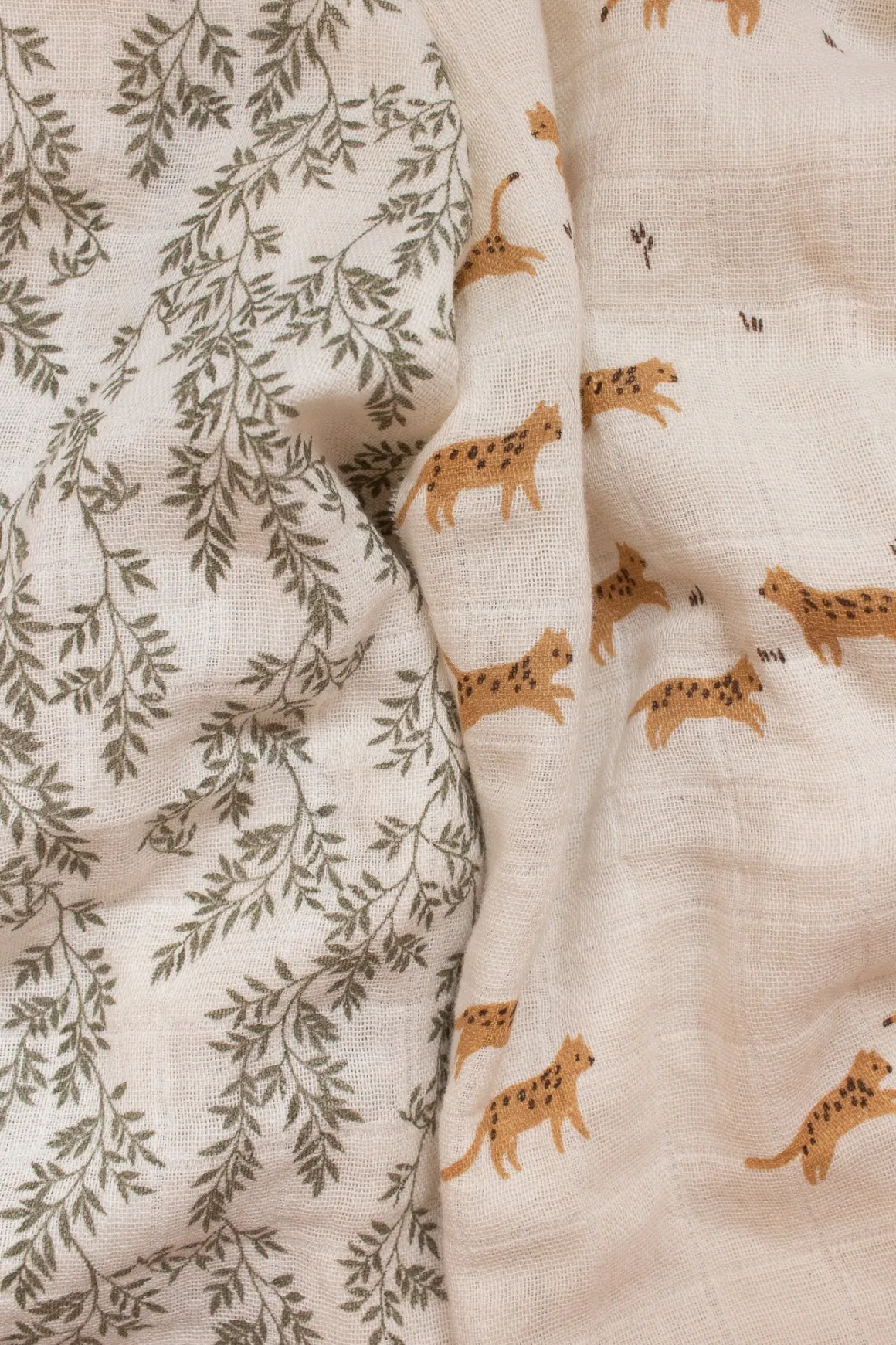 Bay Leaves Print Muslin Swaddle Blanket