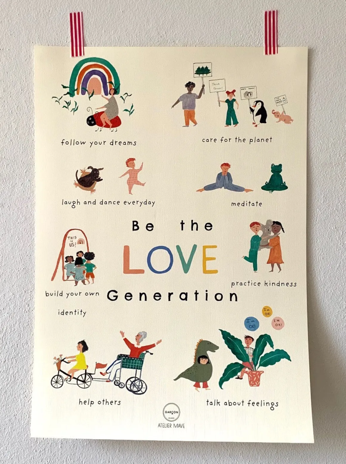 “Be the Love Generation” Poster by Garcon Milano