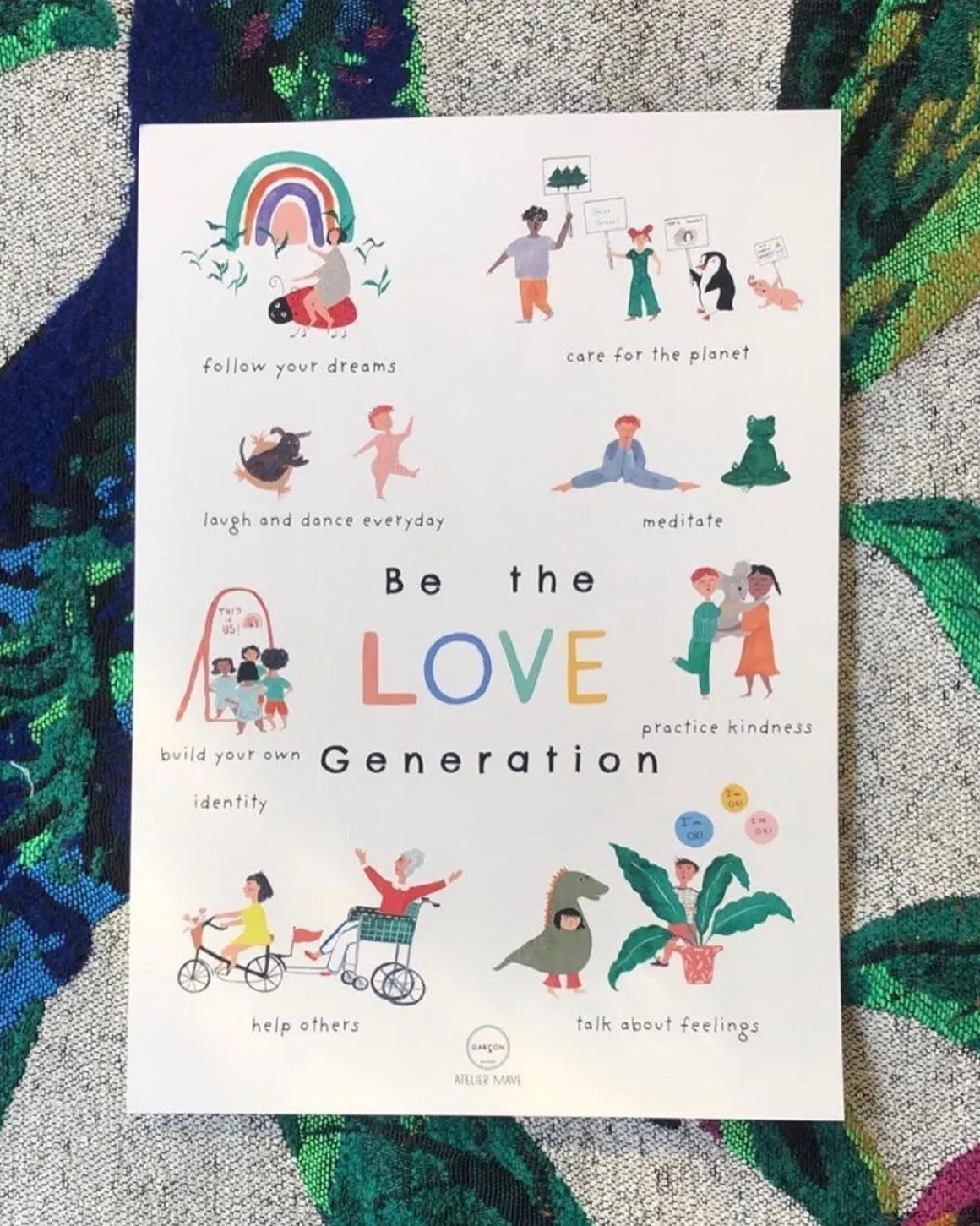 “Be the Love Generation” Poster by Garcon Milano
