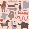 Bear and Friends Tattoo Set