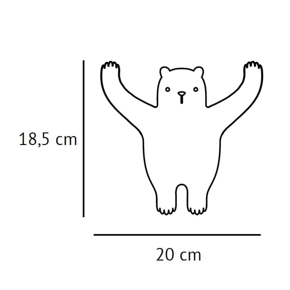 Bear Wall Hook in Beige by Tresxics