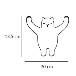 Bear Wall Hook in Brown by Tresxics