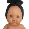 Black Flower Jersey Turban for Minikane x Gordis Dolls