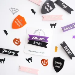 Boo / Little Witch Acrylic Hair Clip Set