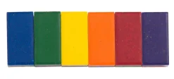 Box of 6 Multi Coloured Crayon Blocks