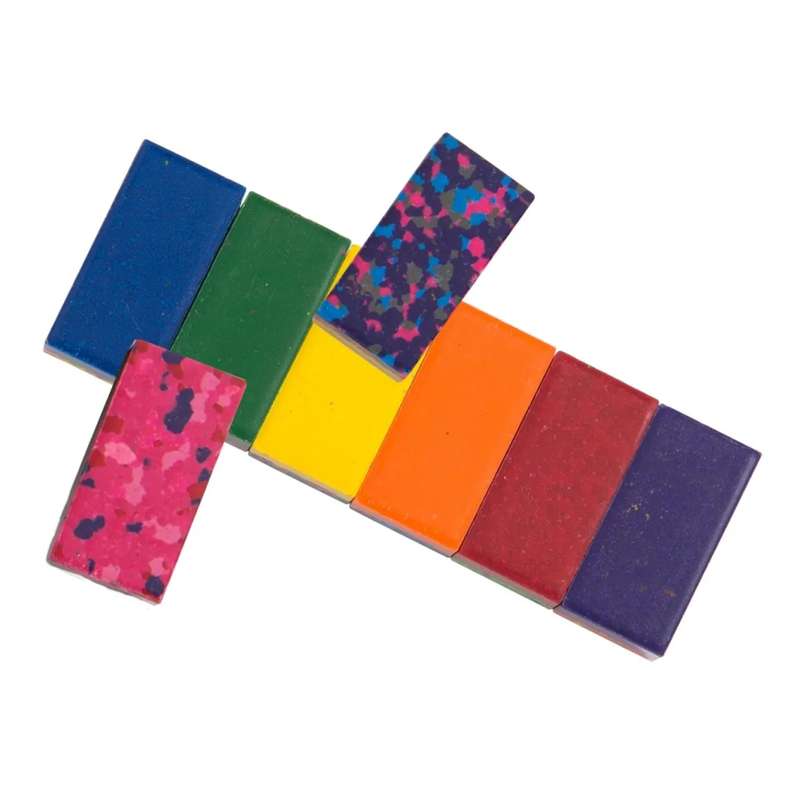 Box of 6 Multi Coloured Crayon Blocks