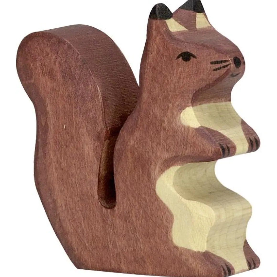 Brown Squirrel Wooden Figure