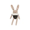 Bunny Knitted Soft Toy in Black Bodysuit