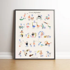 Circus Alphabet Poster by Atelier Mave