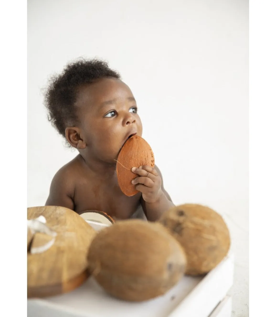 Coco the Coconut 100% Natural Rubber Teether by Oli & Carol