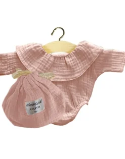 Colette Double Gauze Cotton Bodysuit | Soft Pink for Minikane x Gordis Dolls