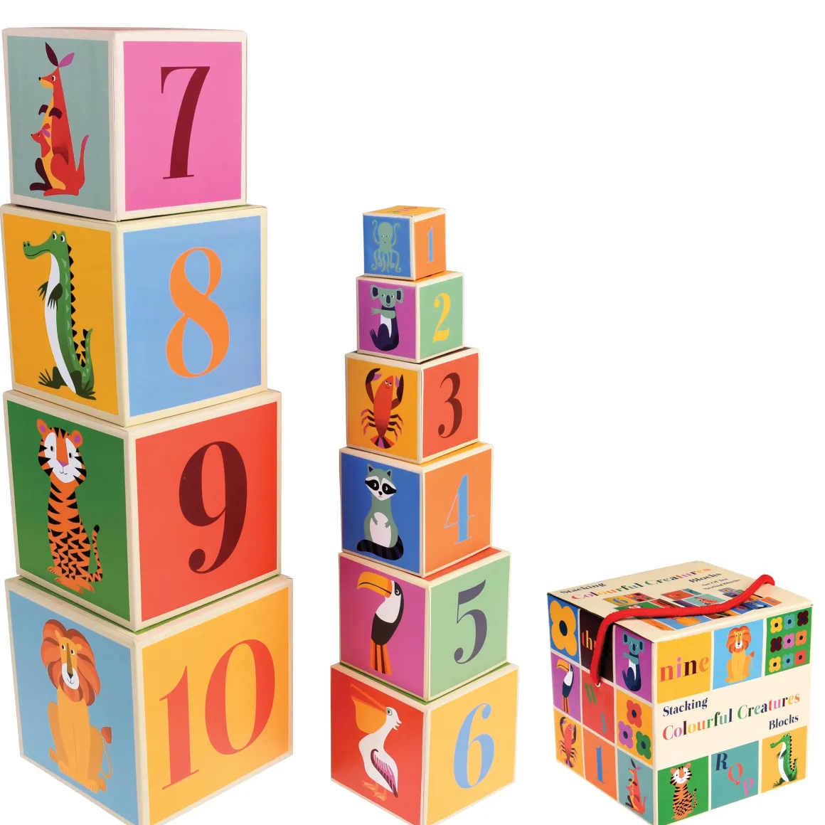 Colourful Creatures Stacking Blocks