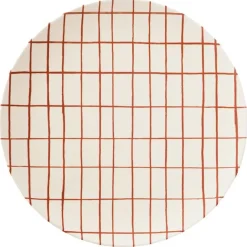 Copper Grid Bamboo Plate
