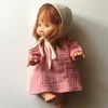 Cotton Gauze Long Sleeved Dress for Minikane x Gordis 34cm Dolls | Bubblegum