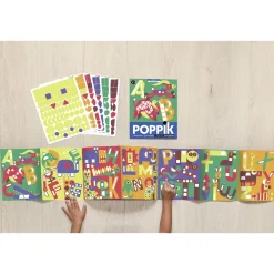 Creative Activity Sticker Set - ABC Letters with 520 Repositionable Stickers by Poppik