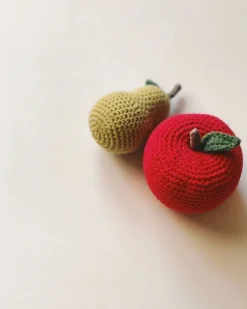 Crochet Fruit Rattle | Apple