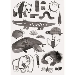 Crocodile and Friends Tattoo Set