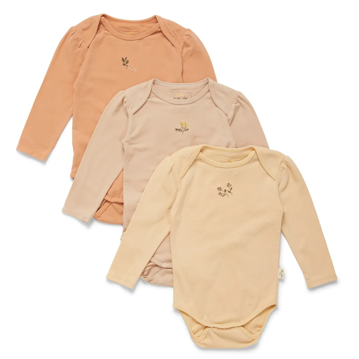 CUE 3 Pack Embroidery Bodysuit | Peach, Moonlight & Mandarin