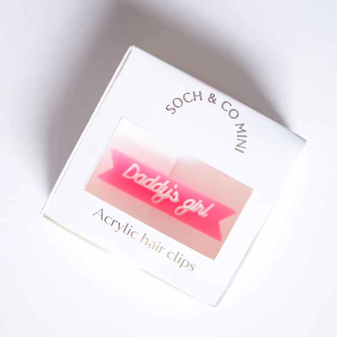 Daddy's Girl Acrylic Hair Clip | Pop Pink
