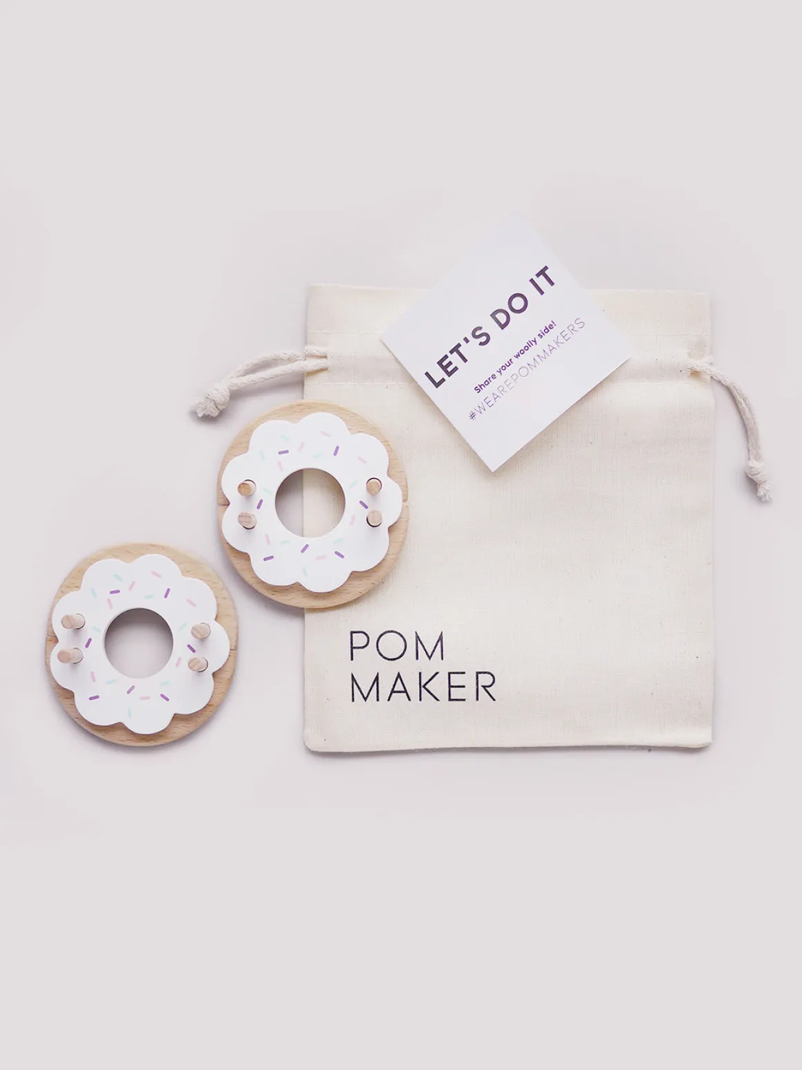 Donut Pom Maker (Medium Size) in Vanilla by Pom Maker