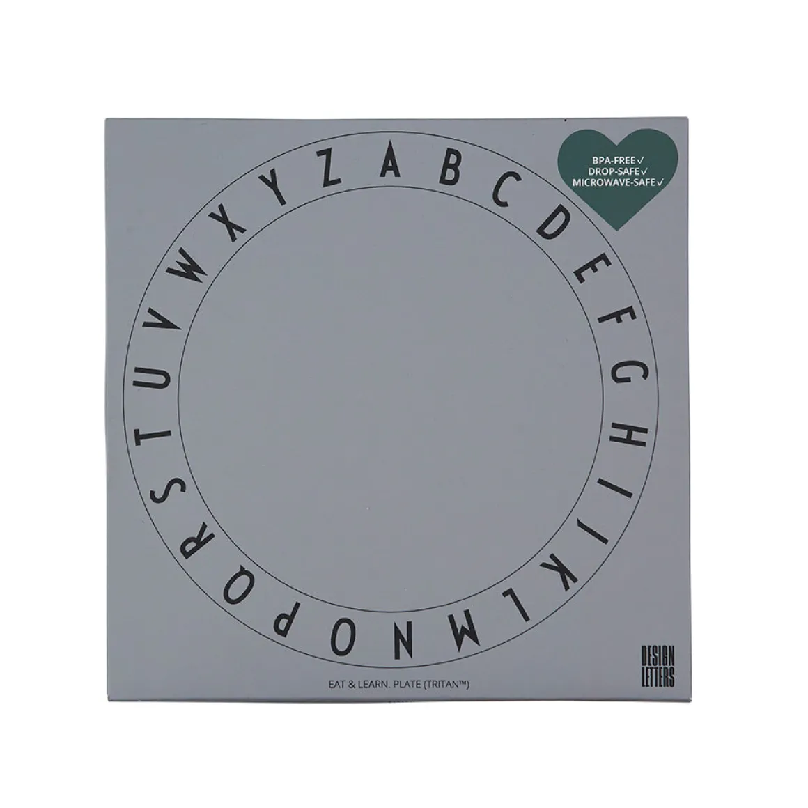 Eat & Learn Tritan Flat Plate | Grey