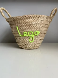 Embroidered 'Lego' Mini Basket
