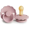 FRIGG Daisy Natural Rubber Pacifier Size 1 | 0-6 Months | 1PC - Baby Pink
