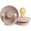 FRIGG Rope Natural Rubber Pacifier Size 1 | 0-6 Months | 1PC - Blush