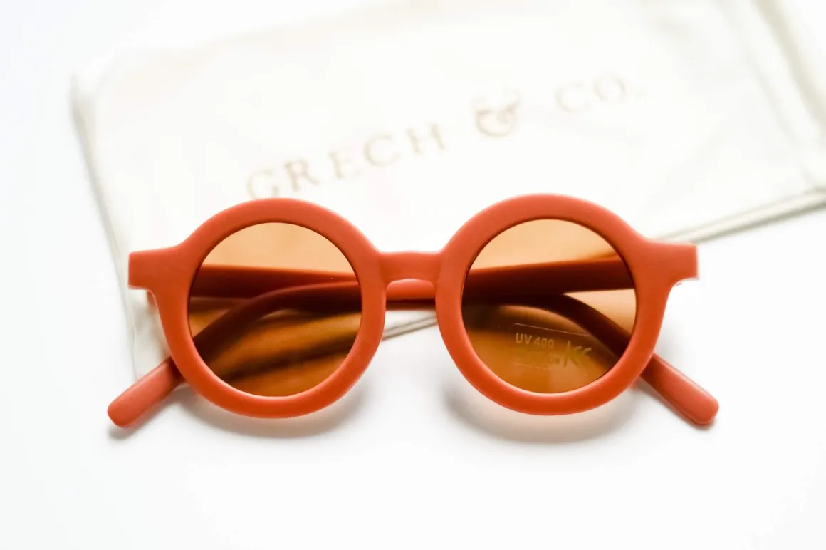 Grech & Co. Sustainable Kids Sunglasses with Matte Finish | Spice
