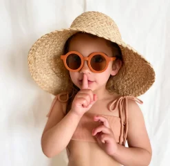 Grech & Co. Sustainable Kids Sunglasses with Matte Finish | Rust
