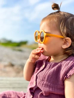 Grech & Co. Sustainable Kids Sunglasses with Matte Finish | Golden