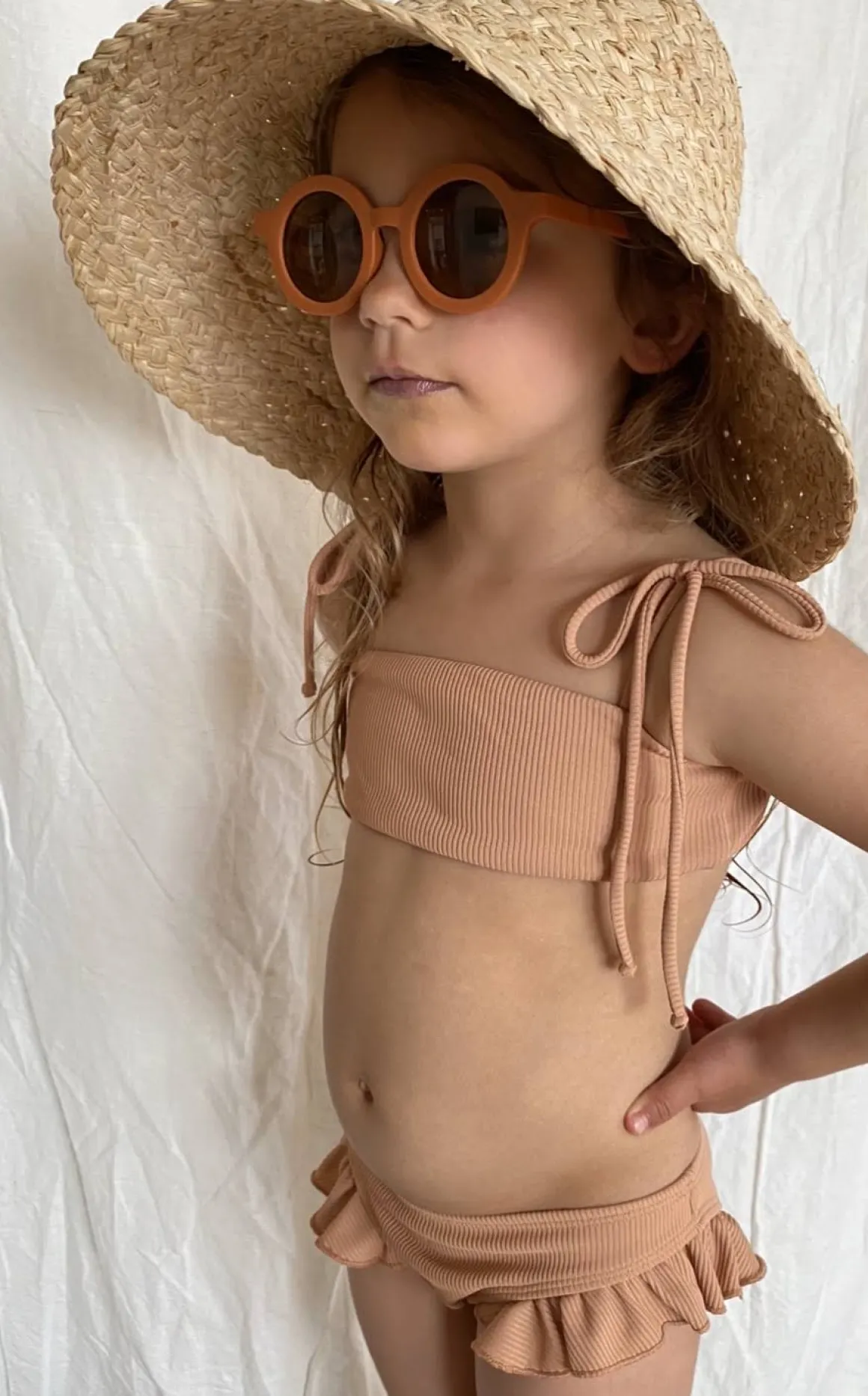 Grech & Co. Sustainable Kids Sunglasses with Matte Finish | Rust