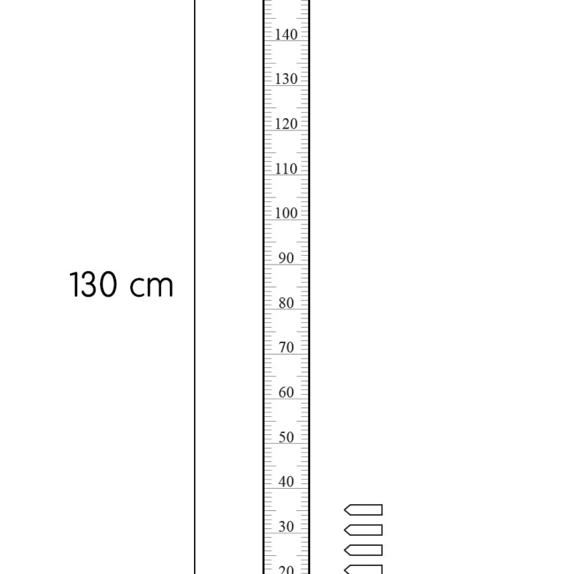 Growth Chart Wall Sticker in Yellow by Tresxics