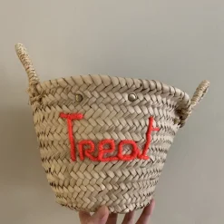 Halloween Edition 'Trick or Treat' Double Sided Embroidered Mini Basket