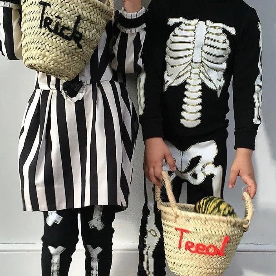 Halloween Edition 'Trick or Treat' Double Sided Embroidered Mini Basket