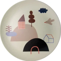 Happy Little Hills Bamboo Plate