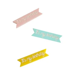 It's My Birthday Acrylic Hair Clip | Pale Pink