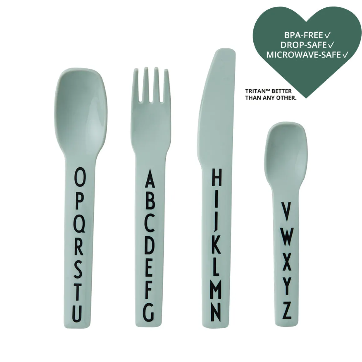 Kids Cutlery in Green by Design Letters