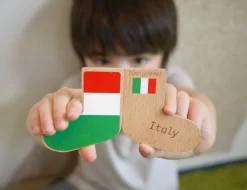 kiko & gg World Flags Wooden Memory Game