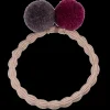 Kknekki Dove Hair Tie with Muldvarp and Wine Pom Pom by Bon Dep
