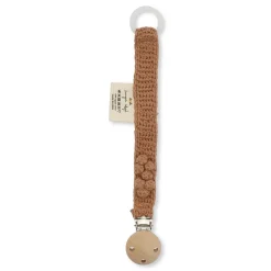 Knitted Organic Cotton Pacifier Clip | Sahara
