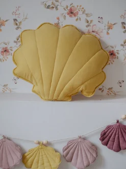 Linen Shell Cushion | Honey