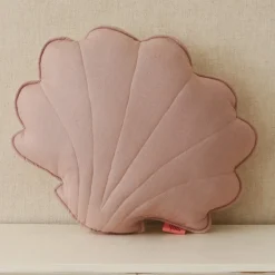 Linen Shell Cushion | Powder Pink