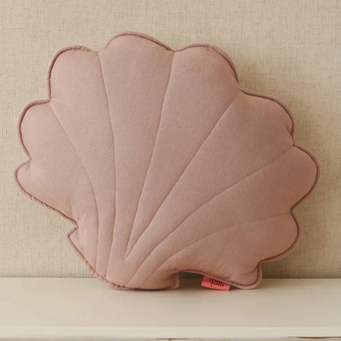 Linen Shell Cushion | Powder Pink